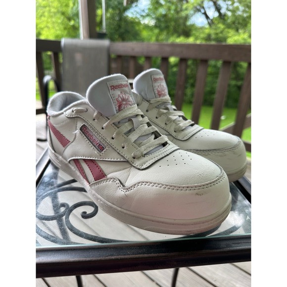 Reebok Work Steel Toe Safety Shoes White Leather ASTM F2413-18‎ Size 9W